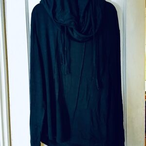 Black Hooded Poncho